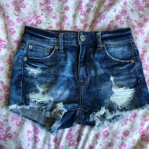 Washed Jean Shorts American Eagle Super Stretch X
